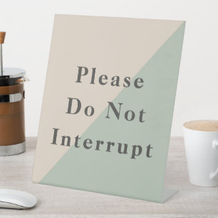 Gefocust werk Niet storen Stille ruimte beschikbaa Reclamebord Met Voetstuk
