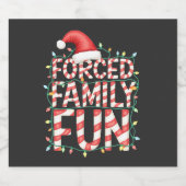 Geforceerd Familie Fun Grappige Familie Matching O Sparkling Wijnetiket (Enkel label)