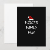 Geforceerde Familie Feun Holiday 2021 Grappig kers Kaart (Voorkant / Achterkant)