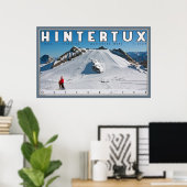 Geforene Wand bij Hintertux Poster (Thuiskantoor)