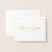 Geformatteerde kalligrafie Gold Foil Hartelijk dan Folie Kaarten (Voorkant met envelop)