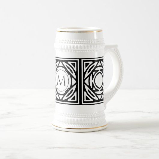 Geformmeerd monogram bierpul (Voorkant rechts)