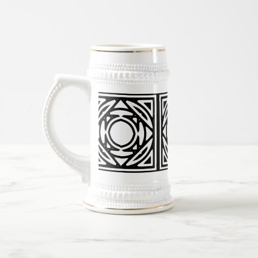 Geformmeerd monogram bierpul (Links)