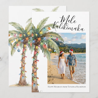 Gefotografeerde Mele Kalikimaka Gepersonaliseerde Feestdagenkaart
