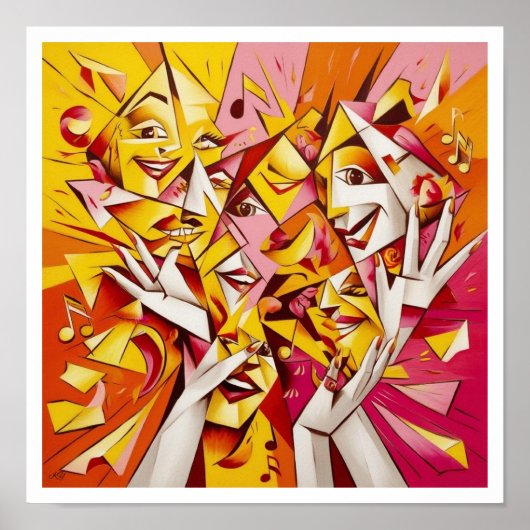 Gefractureerde gelukzaligheid poster (Voorkant)