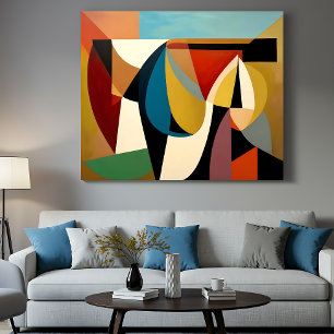 Gefragmenteerd Surrealistisch Kubisme Canvas Afdruk