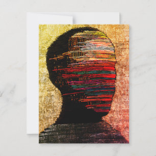 Gefragmenteerde Identiteit – Kleurrijke Abstracte  Briefkaart