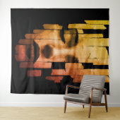 Gefragmenteerde Sereniteit – Surrealistisch digita Wandkleed (In Situ (horizontaal))