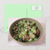 gefrituurd okra-Briefkaart Briefkaart (Voorkant / Achterkant)