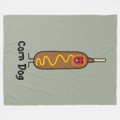 gefrituurde de worsthonden van de graanhond fleece deken (Voorkant (Horizontaal))