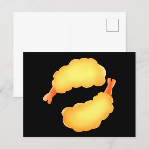 gefrituurde garnaal briefkaart
