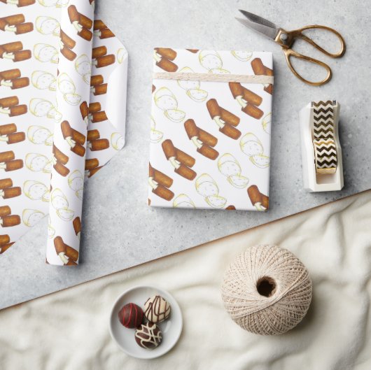 Gefrituurde Mozzarella Cheese Sticks Junk Bar Pub  Cadeaupapier (Crafts)