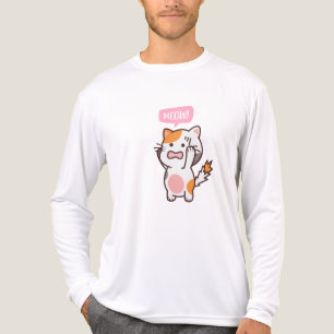 Gefrustreerd schattig kattenontwerp bestel nu Tri-Blend shirt