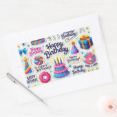 Geft stickers gelukkige verjaardag (Envelop)