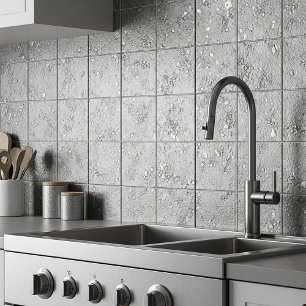 Gegalvaniseerde metalen uitstraling tegeltje
