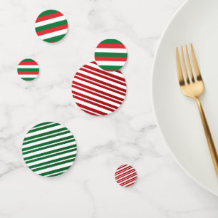 Gegarandeerde Mix Kerstmis Rood Groen Strepen Confetti