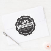 Gegarandeerde tevredenheid ronde sticker (Envelop)