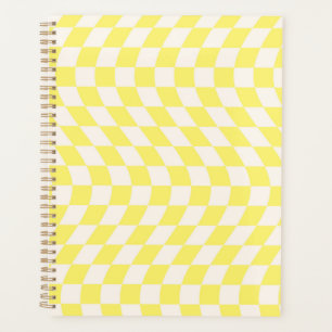 Gegarmeerd Check Retro Checkerboard Soft Yellow Planner