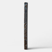 gegaufreerd bruin leder Case-Mate iPhone case (Achterkant / Links)