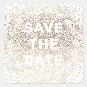 gegaufreerd   Formele bruine sneeuwolie Vierkante Sticker