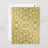 gegaufreerd metalen flessenontwerp briefkaart (Voorkant / Achterkant)