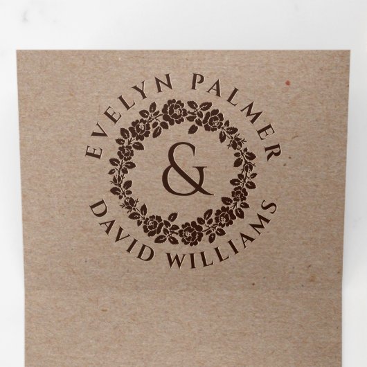  gegaufreerd roos, kraftpapier bruiloft drieluik uitnodiging (Binnenzijde eerst)