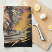 Gegenereerde wijnbouw theedoek (Quarter Fold)