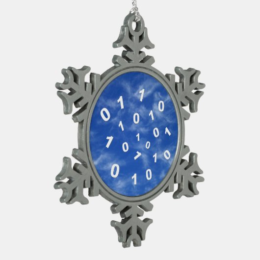 Gegevens cloud computing tin sneeuwvlok ornament (Links)