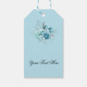 Gegevens Elegant Blue Rozen Lace Cadeaulabel (Achterkant)