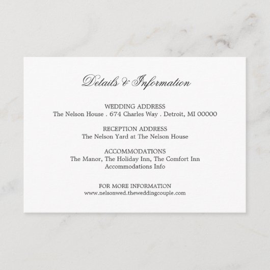 Gegevens en meer informatie - wit informatiekaartje (Voorkant)