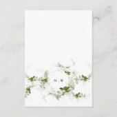 Gegevens Eucalyptus Wreath Monogram Weddenschap Informatiekaartje (Achterkant)