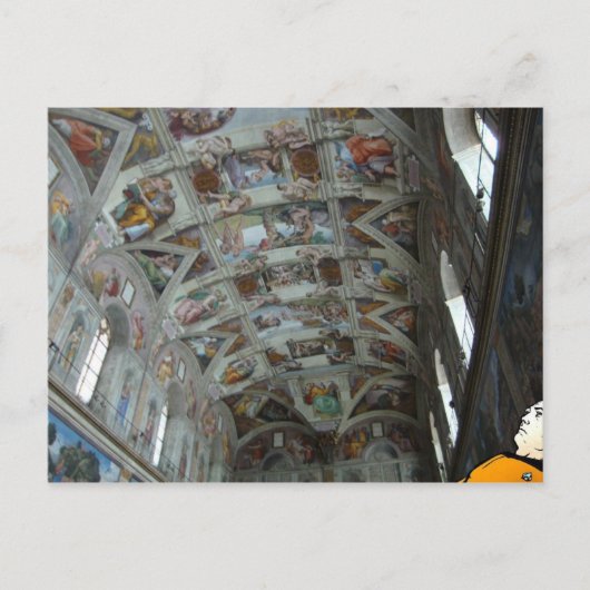 Gegevens in de Sistine Chapel Briefkaart (Voorkant)