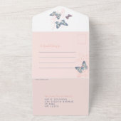 Gegevens over bindkoraalvlinders en maaltijd RSVP All In One Uitnodiging (Buitenkant)