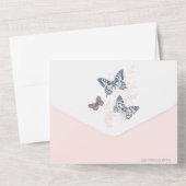 Gegevens over bindkoraalvlinders en maaltijd RSVP All In One Uitnodiging (Achterkant)