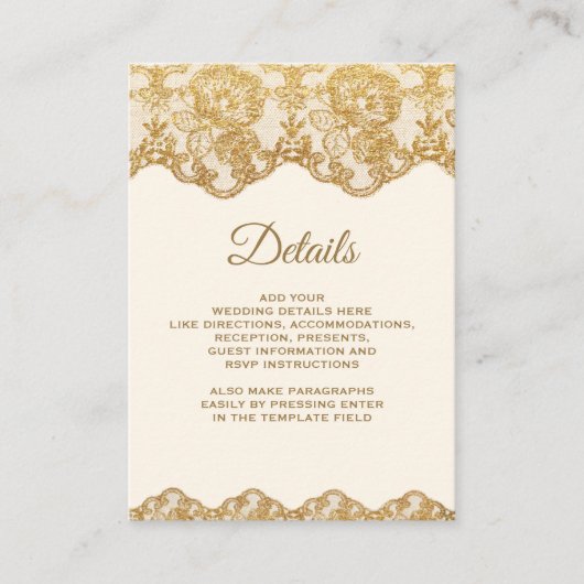 Gegevens over de crème- en Gold-olielaag Informatiekaartje (Voorkant)