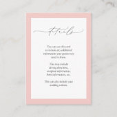 Gegevens over de finale Waterverf van Elegant Roze Informatiekaartje (Voorkant)