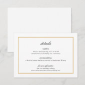 Gegevens over de gouden rand van legant Script-ran Informatiekaartje (Voorkant / Achterkant)