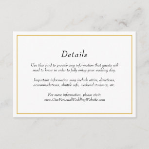 Gegevens over de goudgrens van legant Gold Border  Informatiekaartje