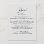 Gegevens over de minimalistische bruiloft informatiekaartje (Voorkant)