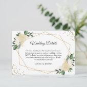 Gegevens over de ontvangst van groene Ivory Gold F Informatiekaartje (Staand voorkant)