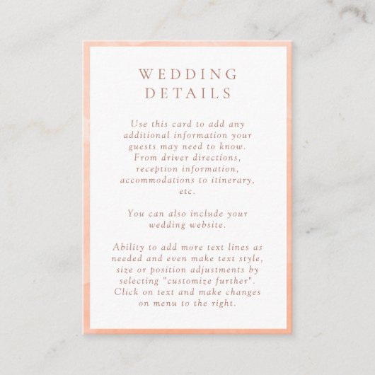 Gegevens over de Waterverf van het huwelijk tussen Informatiekaartje (Voorkant)