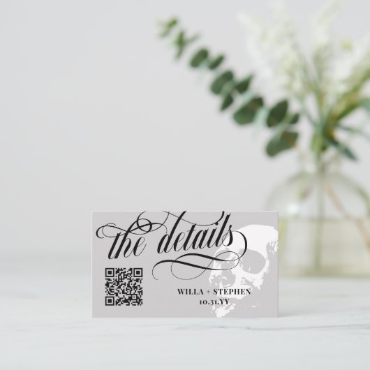 Gegevens over de Wit-Gothic QR-code Informatiekaartje (Staand voorkant)