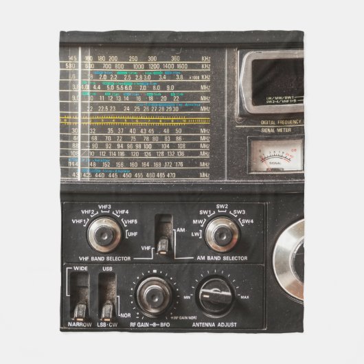 Gegevens over een oude am radio-ontvanger fleece deken (Voorkant)