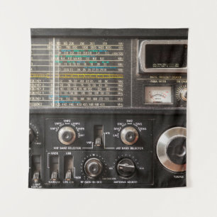 Gegevens over een oude am radio-ontvanger wandkleed
