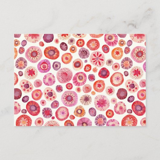 Gegevens over het Abstracte patroonhuwelijk roze F Informatiekaartje (Achterkant)