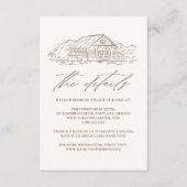 Gegevens over het bruine bruin-bruin-barnbruiloft informatiekaartje (Voorkant)