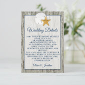 Gegevens over het driftwood-huwelijk met een Ameri Informatiekaartje (Staand voorkant)