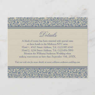 Gegevens over het Elegant Blue en Beige Pattern We Briefkaart