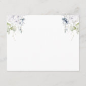 Gegevens over het Elegant White en Blue Floral Wed Informatiekaartje (Achterkant)