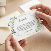 Gegevens over het Eucalyptus Greenery Geometric We Informatiekaartje